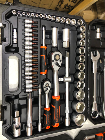 KINGSQUEEN 58pcs/76pcs/82pcs Chromium Stainless Steel Tools Sets