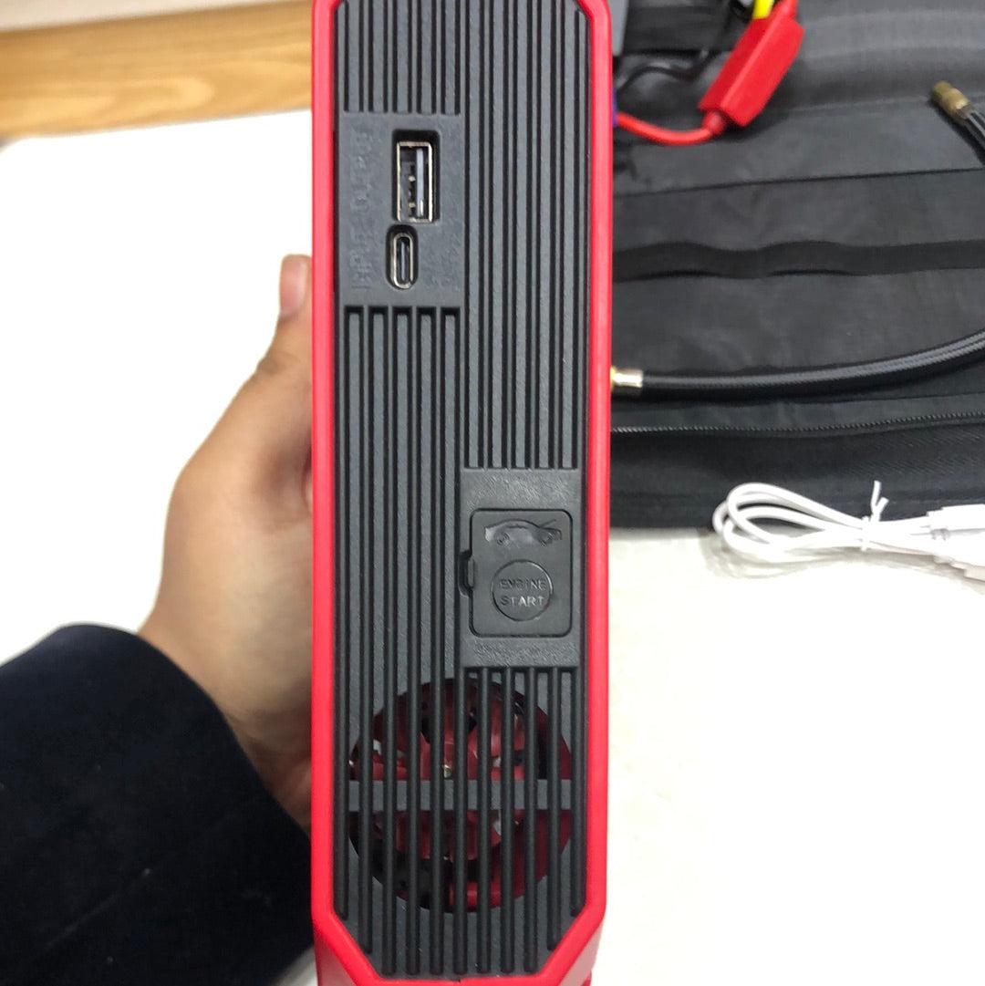 New 4-in-1 High Power Jump Starter,  Air Compressor, Power Bank