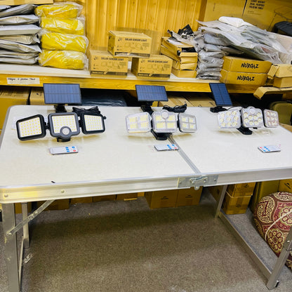 Solar 3 Heads Motion Sensor Outdoor Waterproof Garden Light With Remote Control