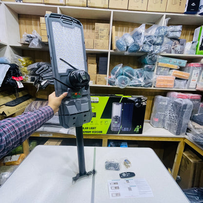 GD SUPER 2 in 1 300W Solar Street Light With 1440p HD CCTV Camera