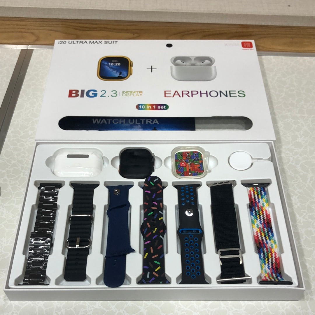 New 10 In 1 I20 ultra max suit Smart Watch For Mens