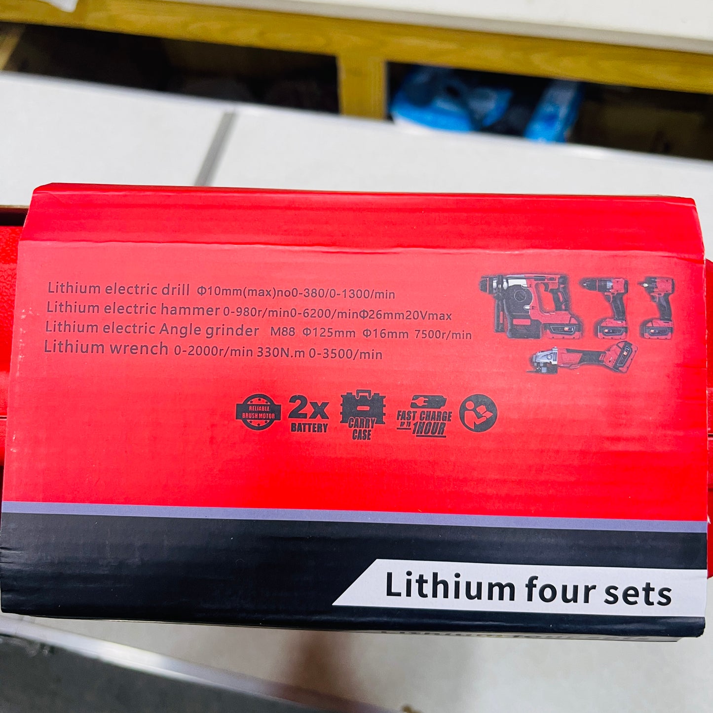 4pcs MILWAUKEE Premium Cordless & Brushless Power Tool Kit