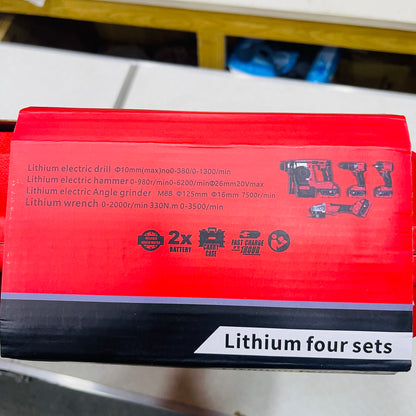 4pcs MILWAUKEE Premium Cordless & Brushless Power Tool Kit