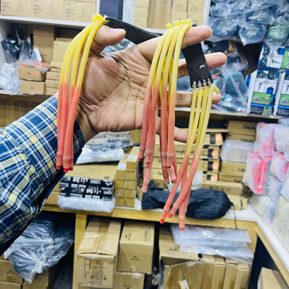 Pack Of Two Rubber Band 4 point For Big Gun Type Hunting Slingshot