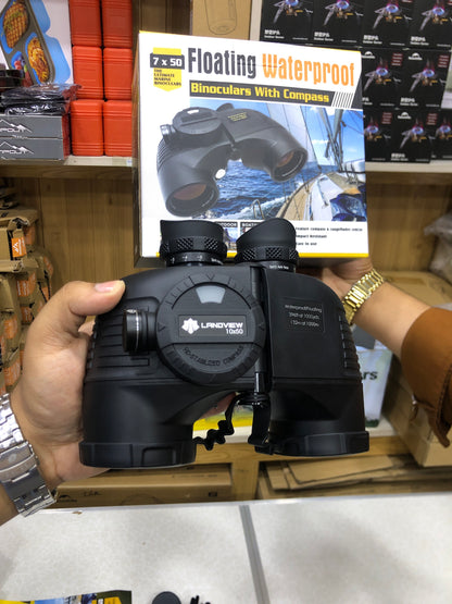 LANDVIEW 10X50 Marine Waterproof Binoculars with Compass
