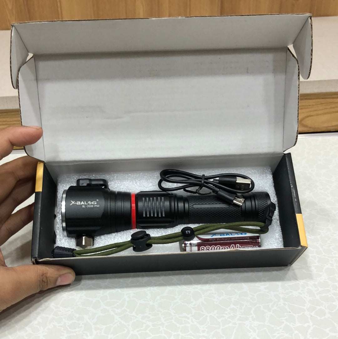 P50 Multi-functional Safety Hammer Flashlight 1KM Range