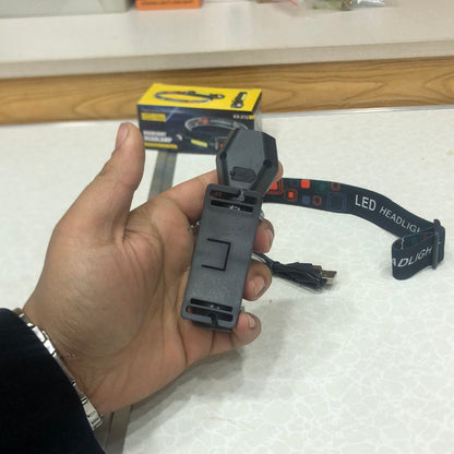 Super Bright LED Headlamp Rechargeable with XPE COB Beads and Tail Magnet