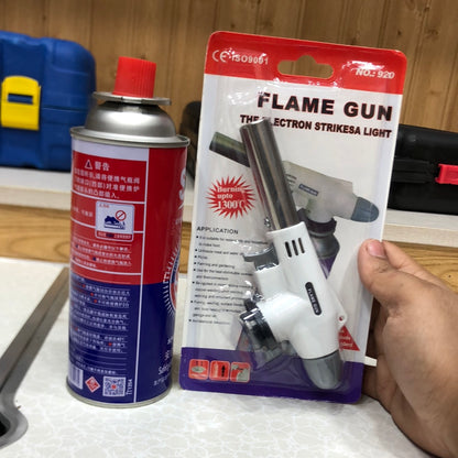 Auto-Ignition Butane Gas Welding-Burner Flame Gun White