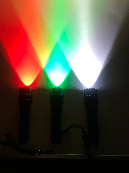 LED Tactical Hunting Flashlight USB Rechargeable For Rifle