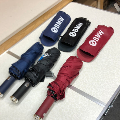 BMW Automatic Ten Fiber Bones Folding Umbrella With Led Light