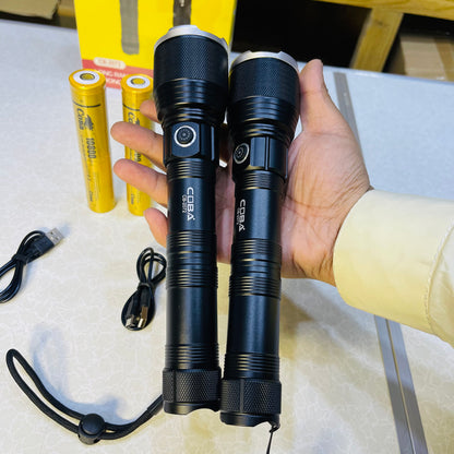 COBA Combo Pack Of 2 Led Long Range Flashlight CB-2072