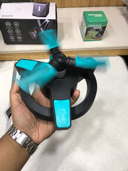 Glitter Rotating 3 head Sprinkler Blue