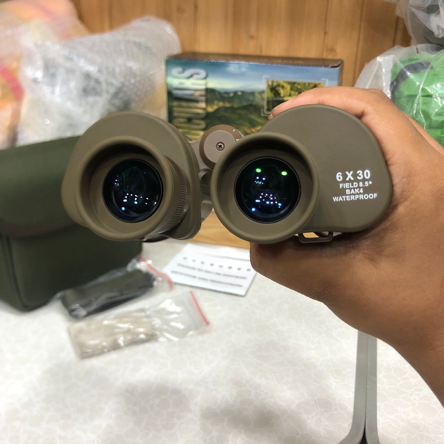 Yuko Compact Military 6x30 Binoculars, Bak4 Waterproof