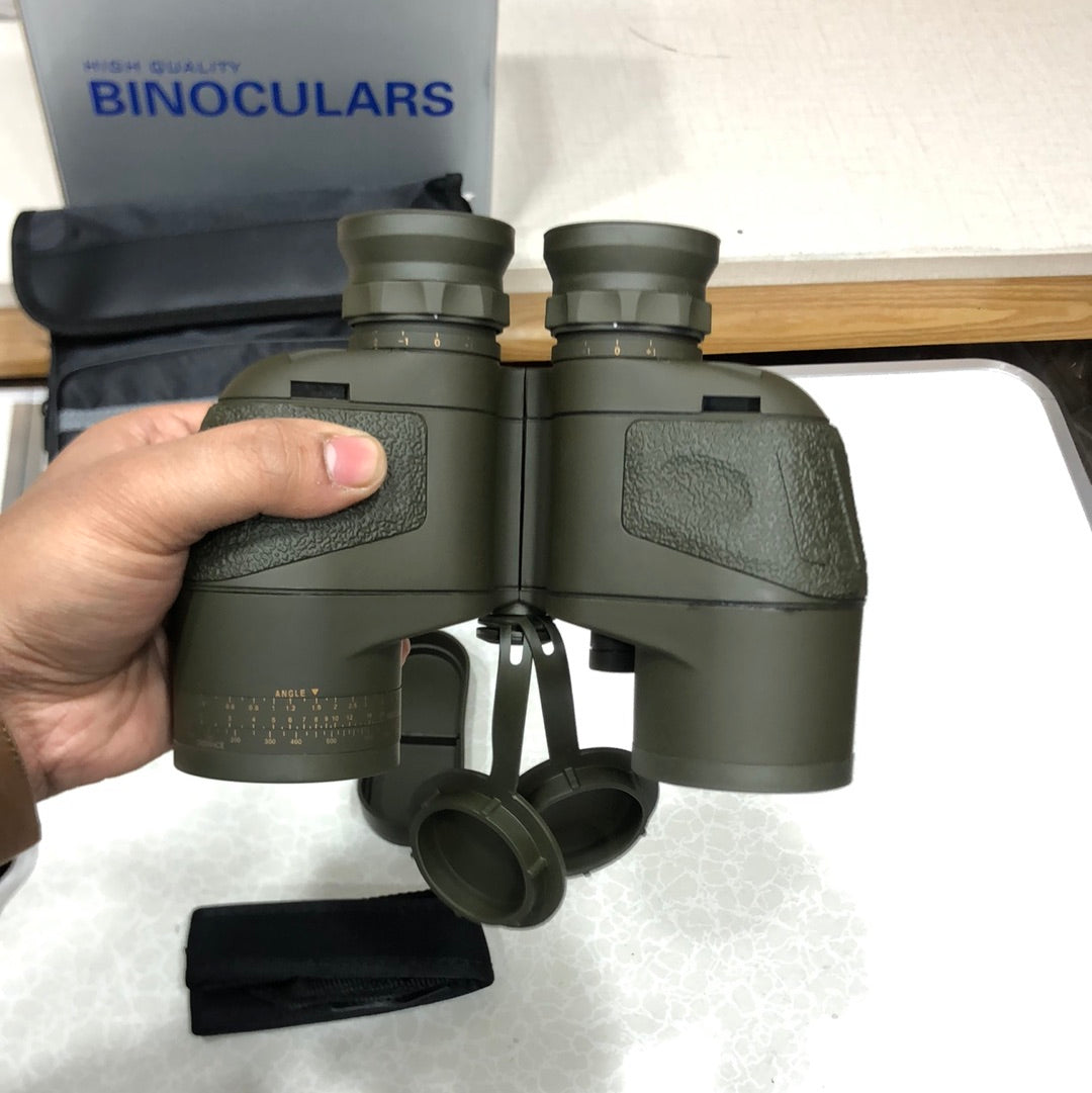 10x50 Waterproof Military Binoculars Built-in Rangefinder Compass