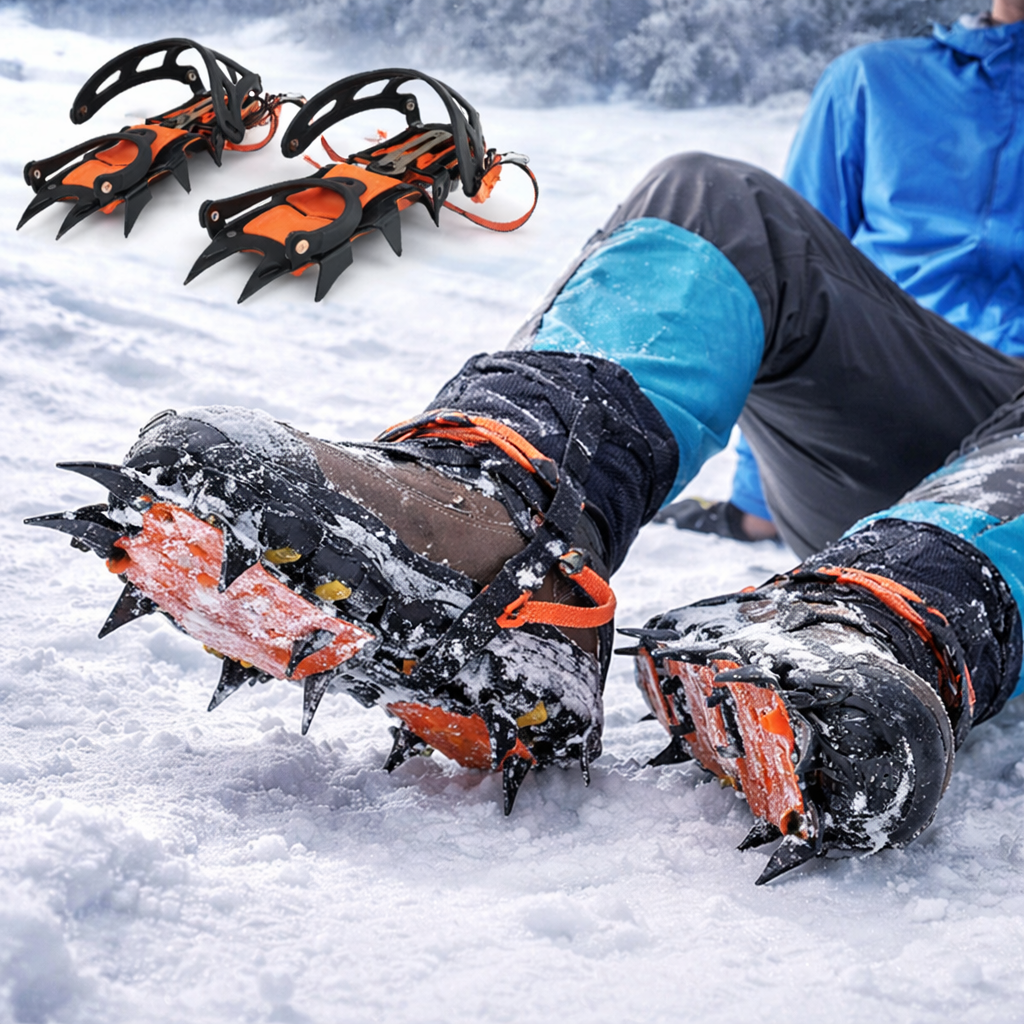 Professional Outdoor 12 Teeth Ice Grippers - Crampons