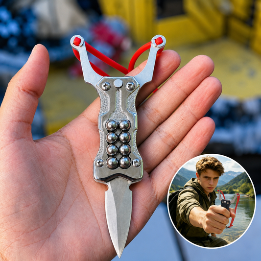 New Multifunctional EDC Hunting Mini Magnetic Slingshot With Ctical Knife
