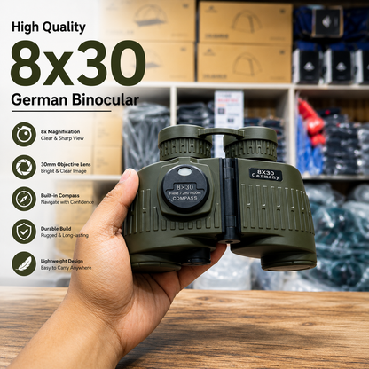 New High Quality 8x30 Compact Binocular With Built-in Compass
