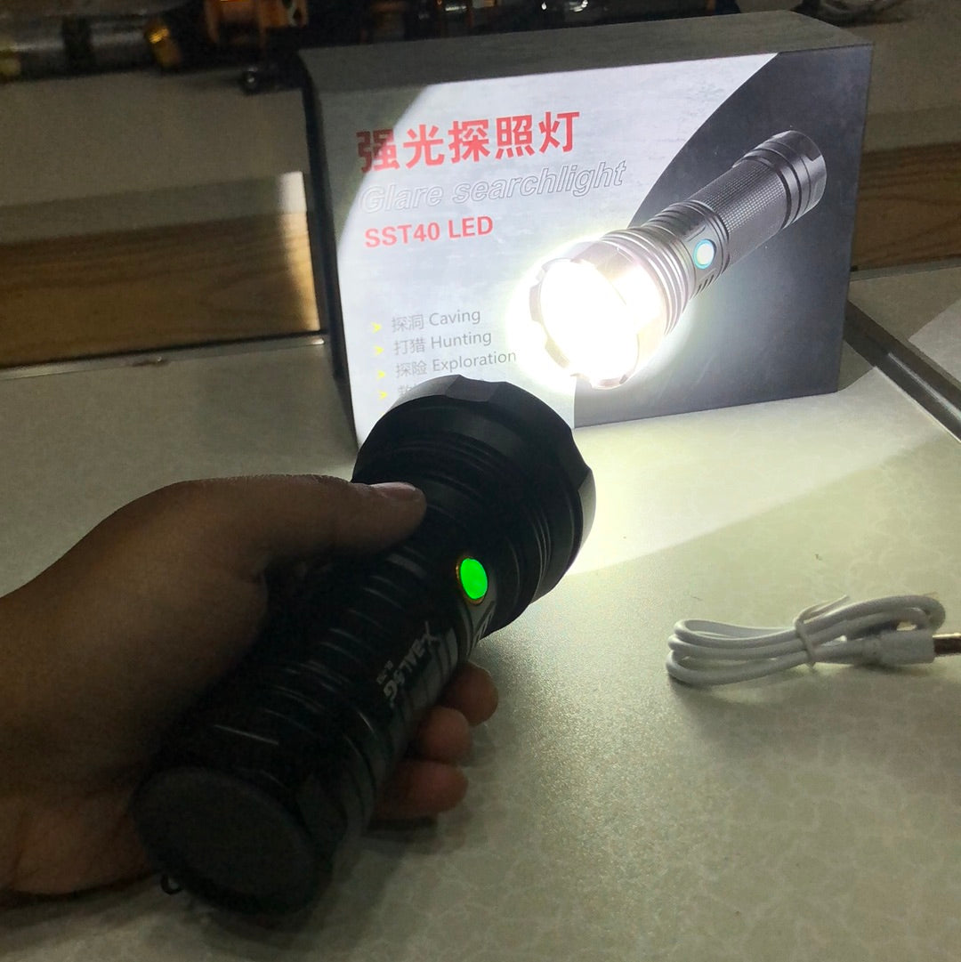 Super Bright High Beam Rechargeable Long Range Torch T40