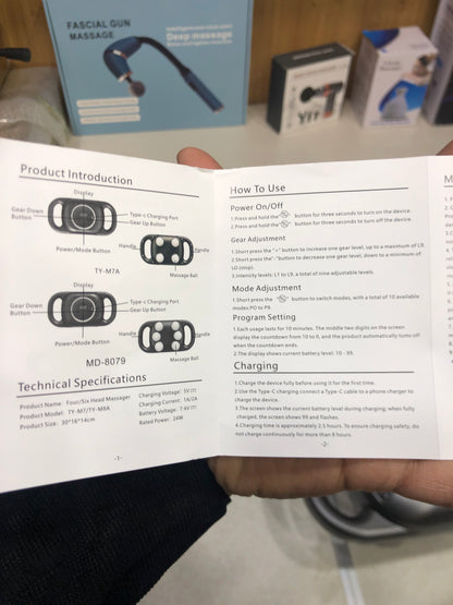 MDHL Multifunctional Six Head Fascial Gun & Muscle Relaxation Massager MD-8079