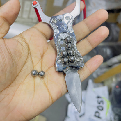 New Multifunctional EDC Hunting Mini Magnetic Slingshot With Ctical Knife