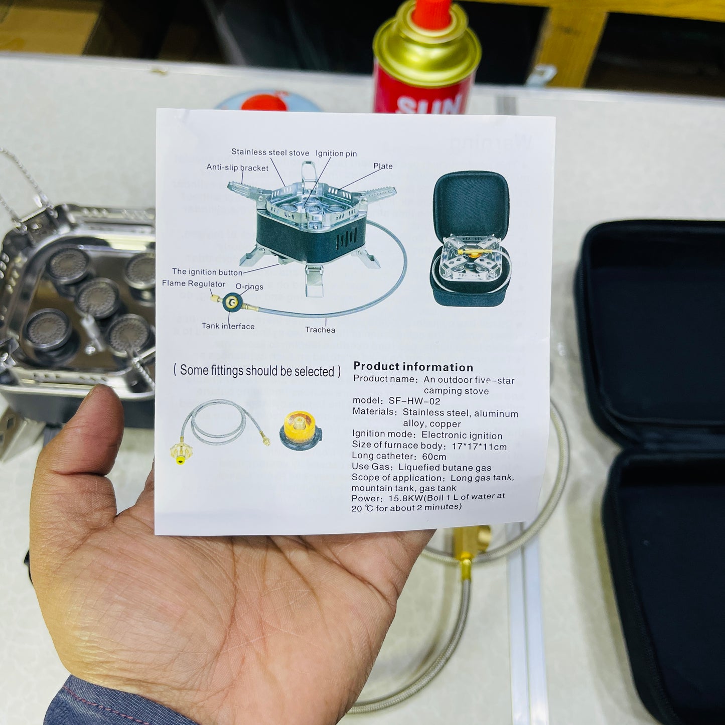 High-Performance 15800W Stainless Steel Outdoor Camping Stove