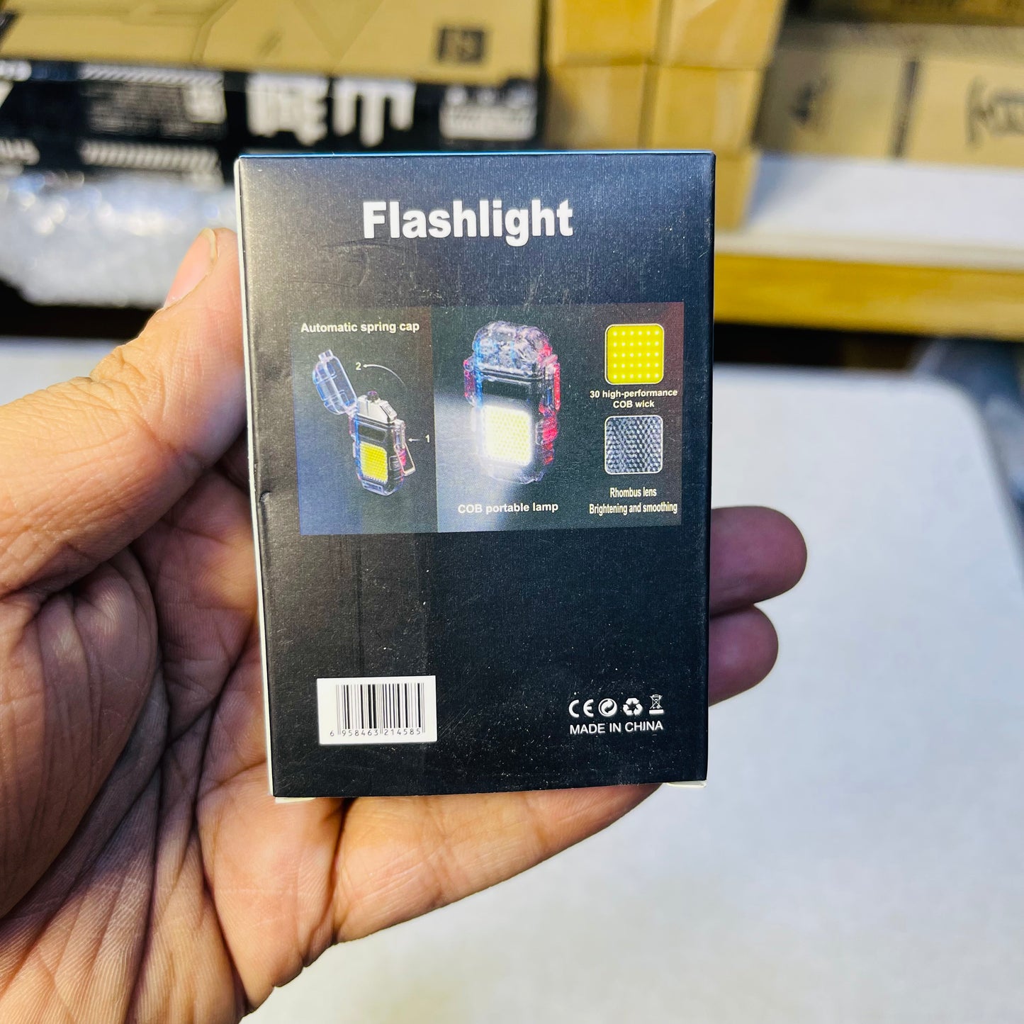 New Transparent Rechargeable COB Lamp + Cigarette Plasma Lighter