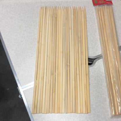 Premium Flat Style Bamboo Wood BBQ Flat Skewers Pack of 5