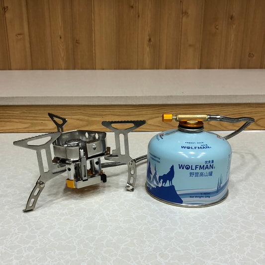 Camping Outdoor Portable Three Head Stove with Butane