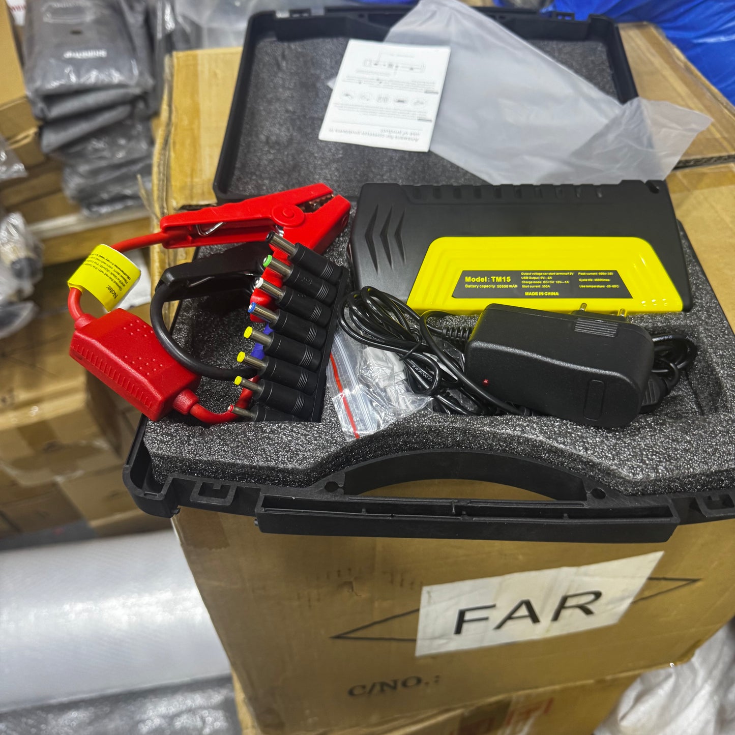 Powerful Car Jump Starter Battery Pack Rechargeable With Led