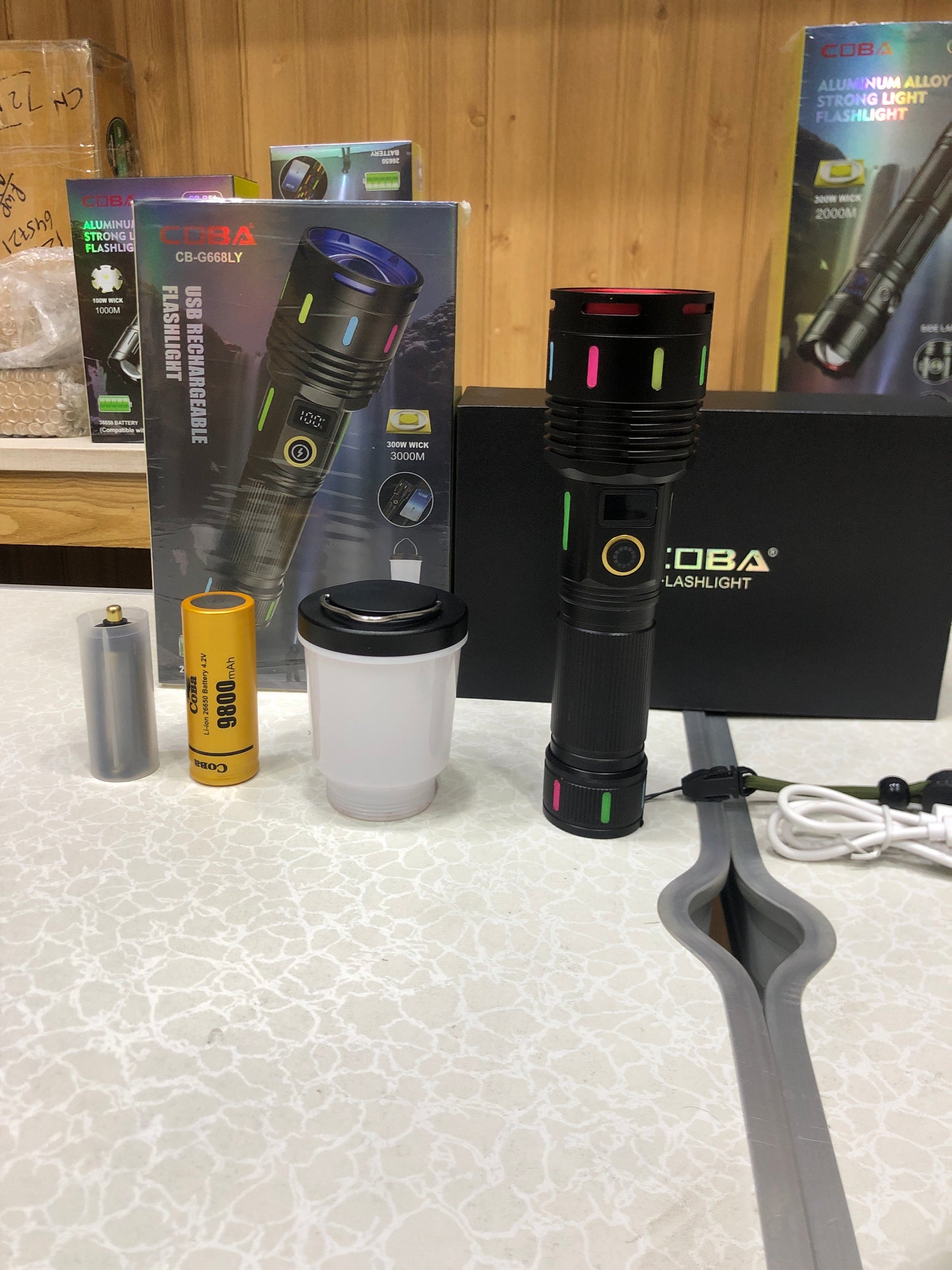 COBA 30w Super Bright  Long Range  Zoom Flashlight  G668 LY