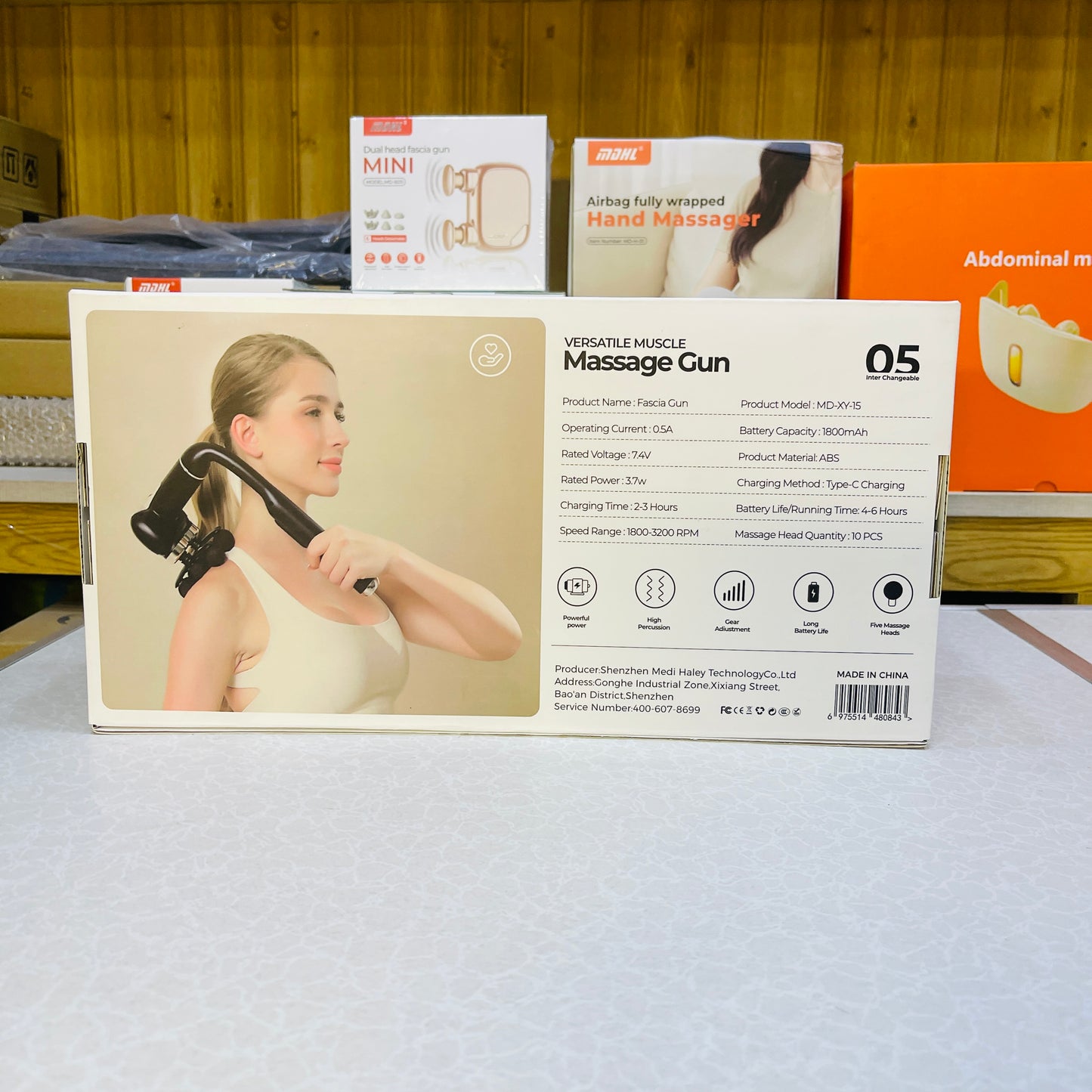 MDHL 10 Heads Handheld Power Massager – Deep Tissue Body Relief MD-XY-15