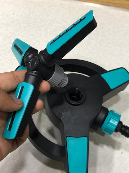 Glitter Rotating 3 head Sprinkler Blue