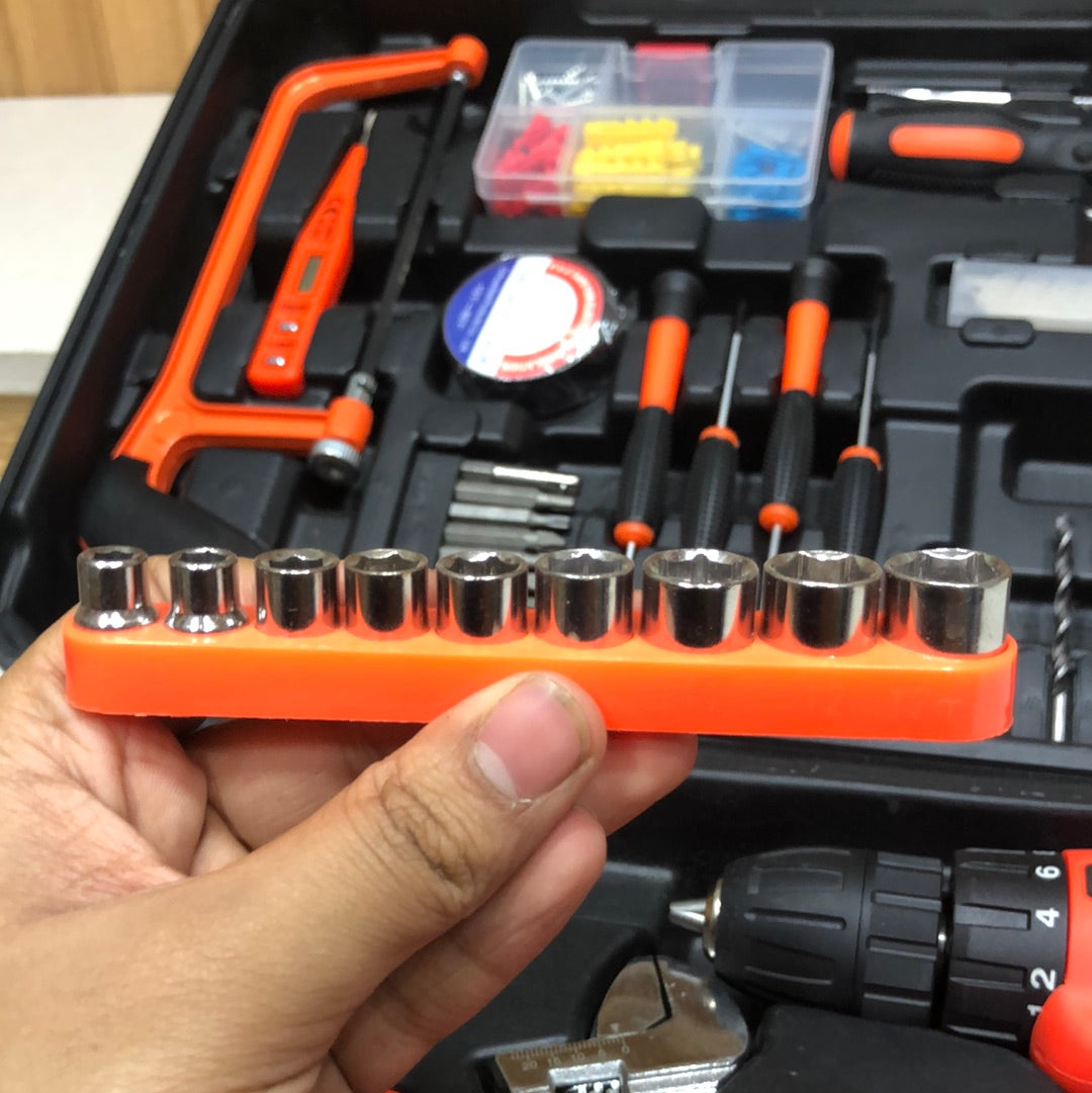 Household Tool Kit 12V Lithium-Ion Cordless Screwdriver Drill