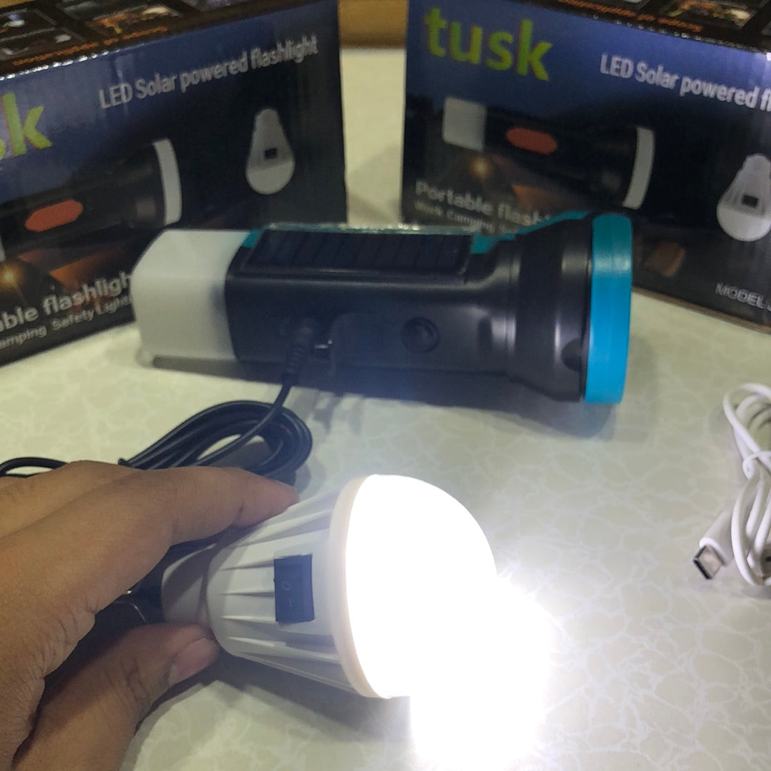 New Solar Powered Three-Light Portable Led flashlight