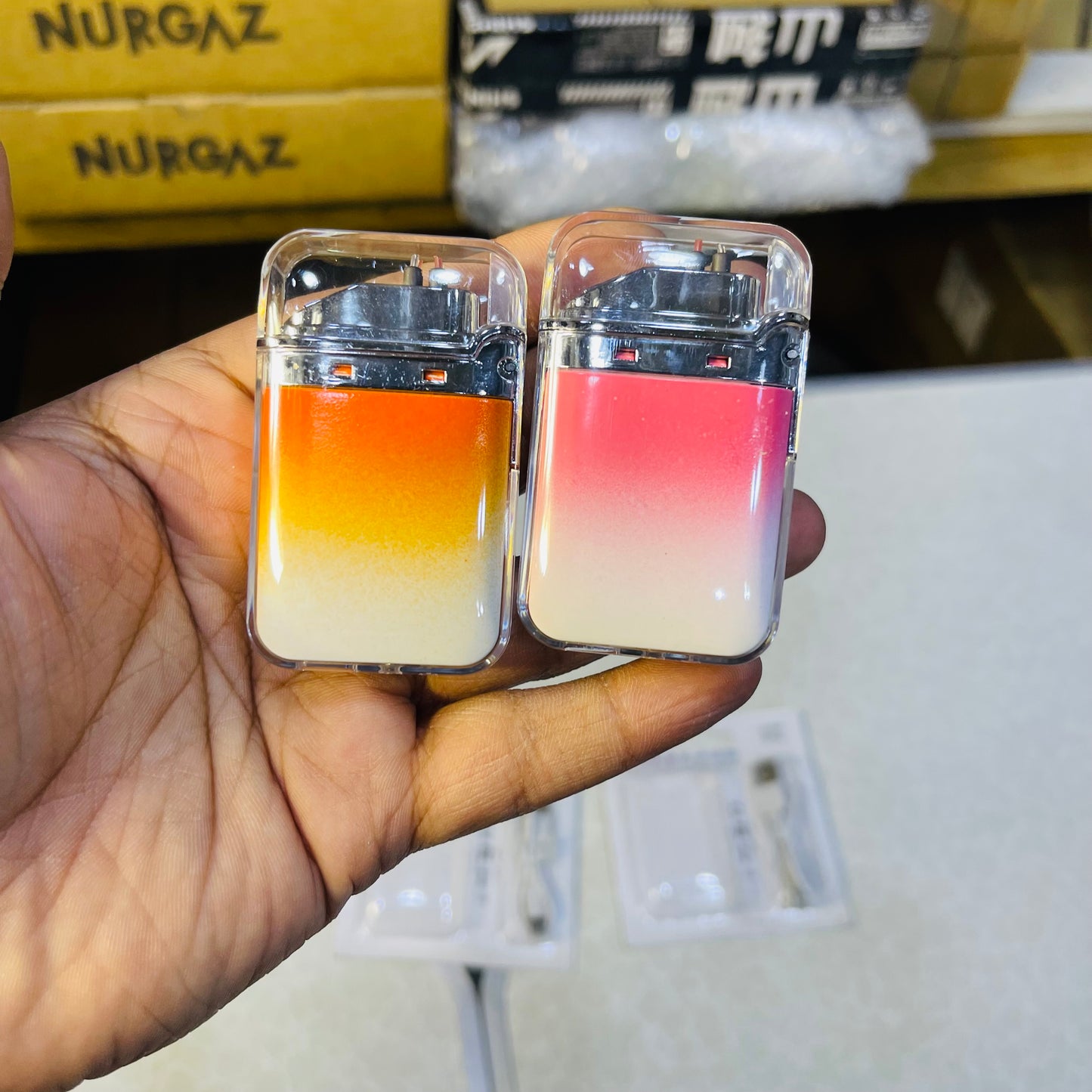 New Ultra Mini Transparent Double ARC Rechargeable Lighter JL-335