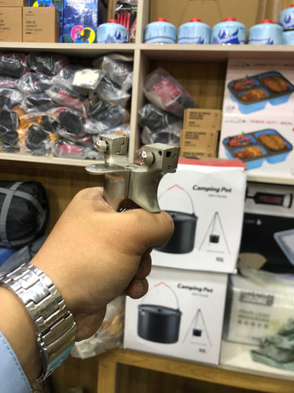 High Quality Stainless Steel Silver Slingshot With 100 Balls