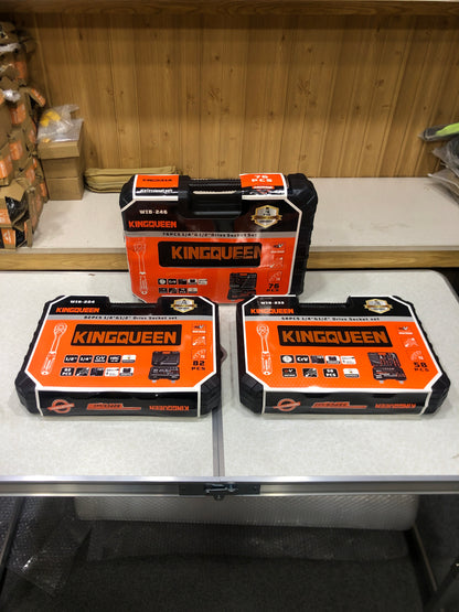 KINGSQUEEN 58pcs/76pcs/82pcs Chromium Stainless Steel Tools Sets