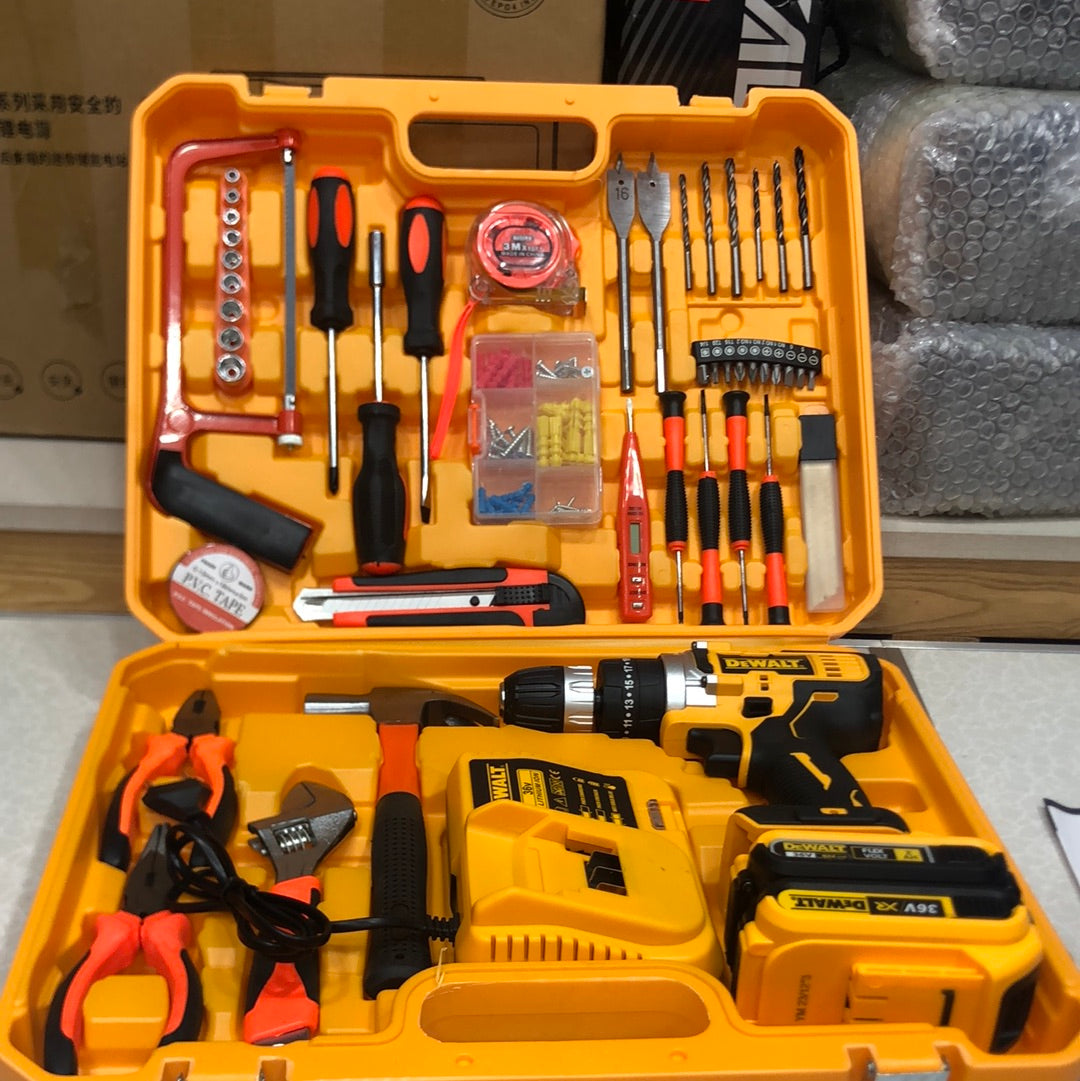 DEWALT Household 36V Lithium-Ion Cordless Screwdriver Drill Set With Box