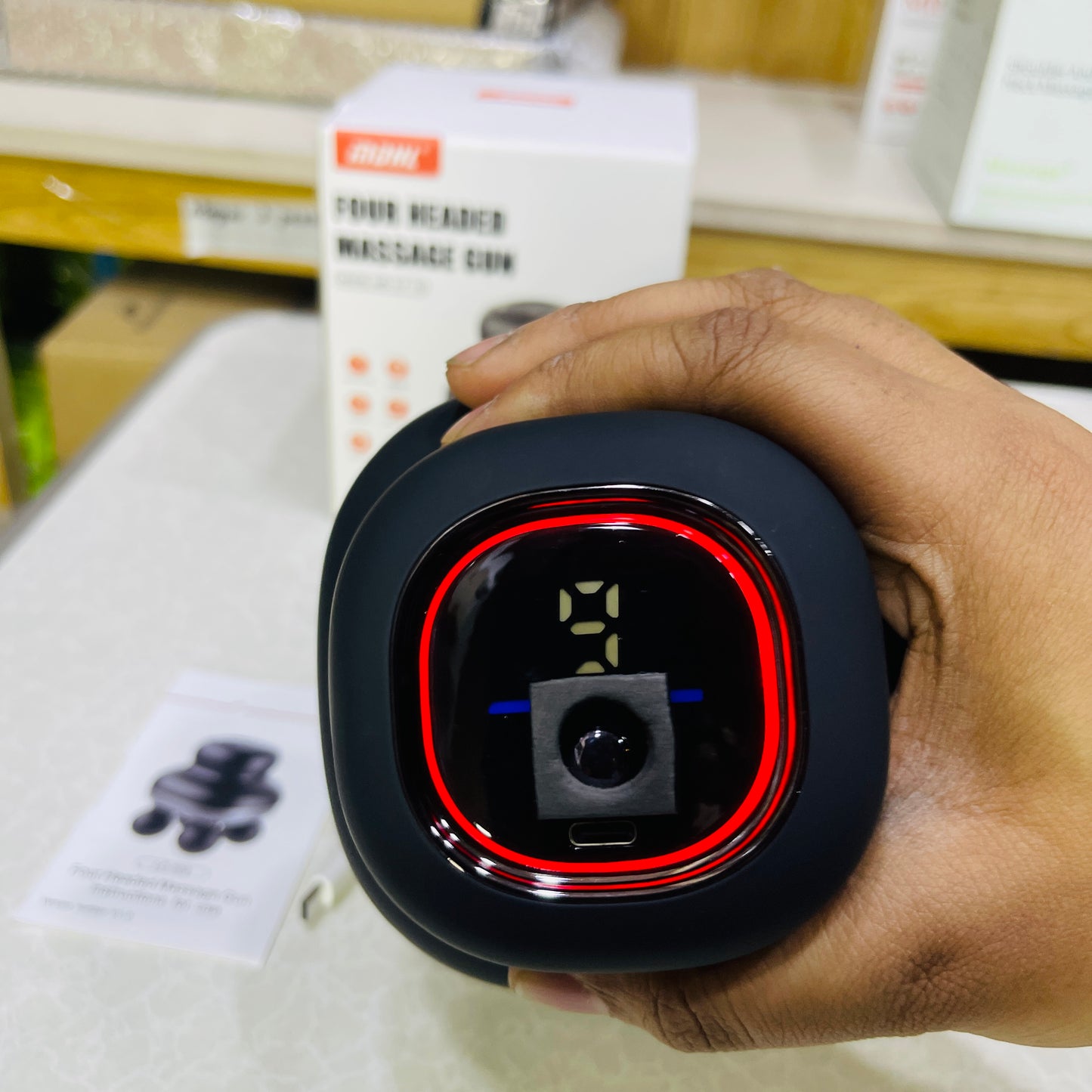 MDHL Four-Headed Deep Tissue Percussion Therapy Body Massager