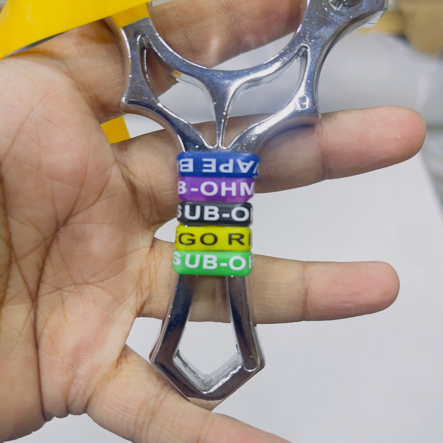 New Round Ring Rubber Design Alloy Slingshot