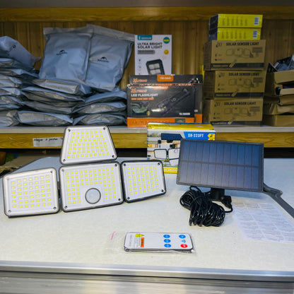 4-Head 223 LED Solar Motion Sensor Flood Lights Sh-223-FT