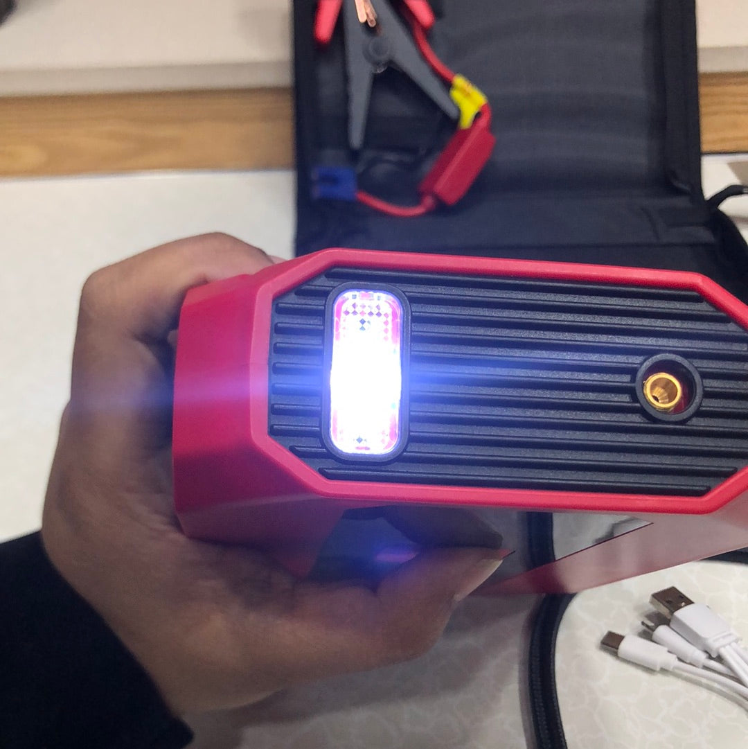 New 4-in-1 High Power Jump Starter,  Air Compressor, Power Bank