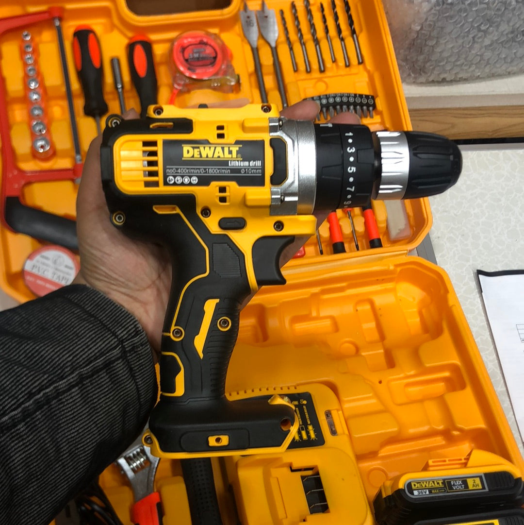 DEWALT Household 36V Lithium-Ion Cordless Screwdriver Drill Set With Box