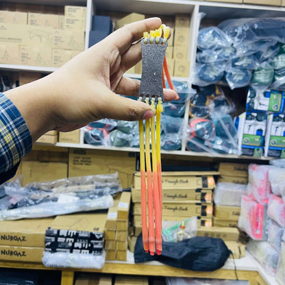 Pack Of Two Rubber Band 4 point For Big Gun Type Hunting Slingshot