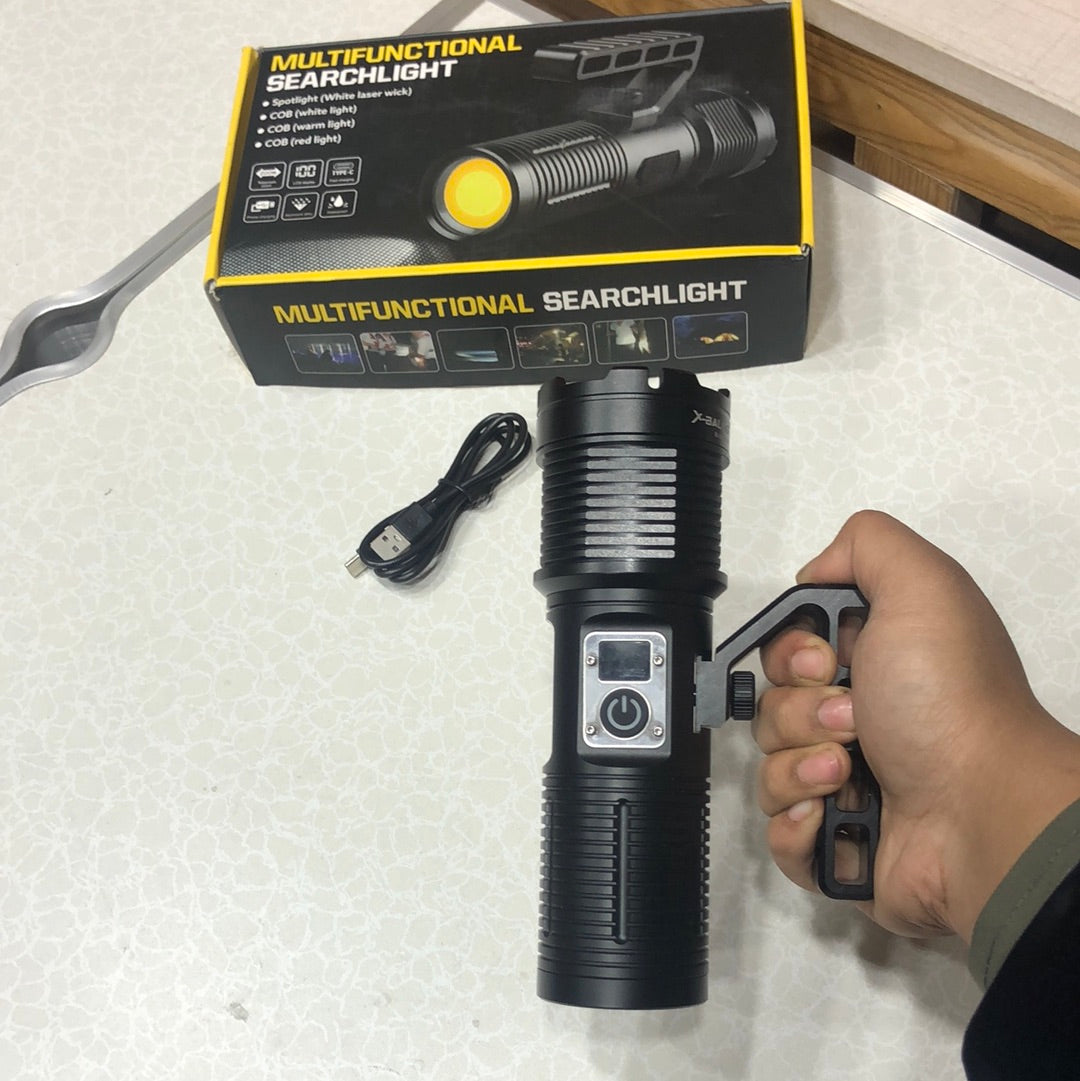 Pro 30W 16Core LED+COB Handheld Searchlight Zoomable