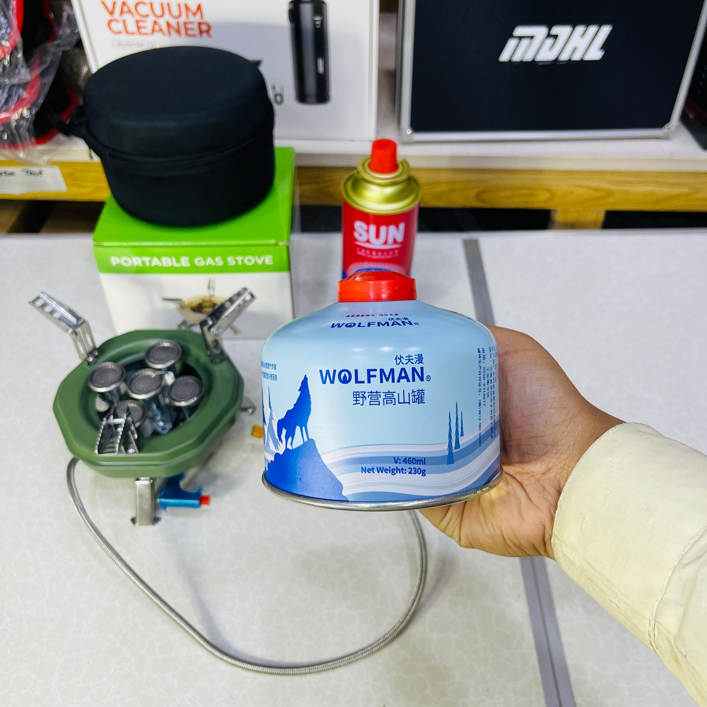 New Portable Five-Burner Metallic Travel Gas Stove With Bag MA-605