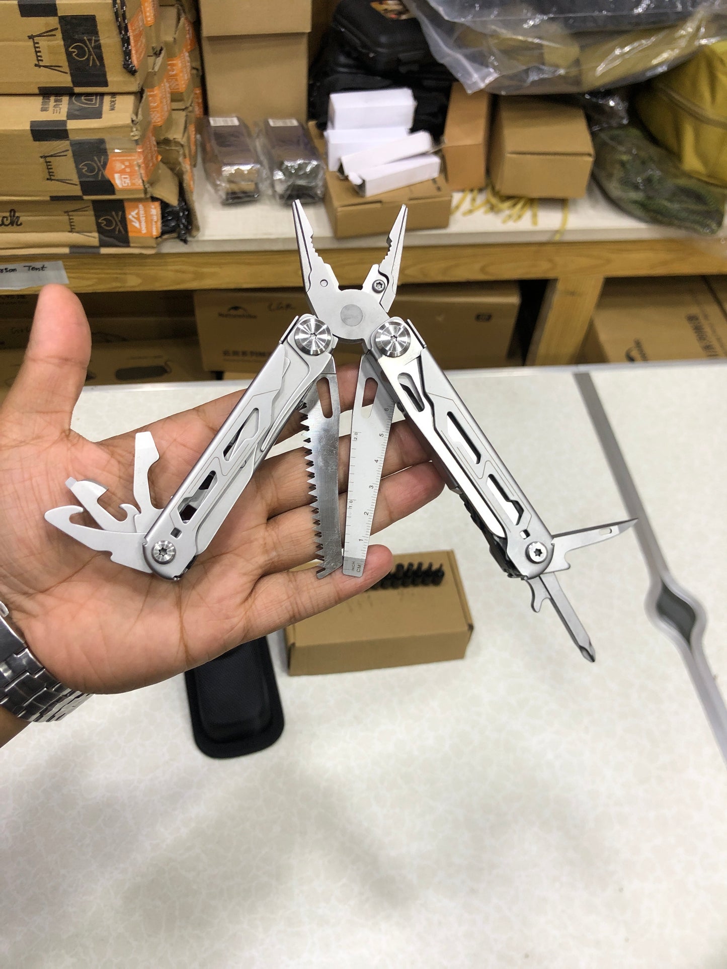 17 in 1 Multifunctional Folding Pocket EDC Plier Tool