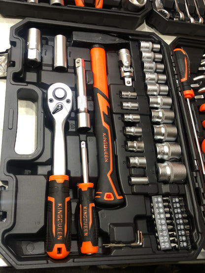 KINGSQUEEN 58pcs/76pcs/82pcs Chromium Stainless Steel Tools Sets