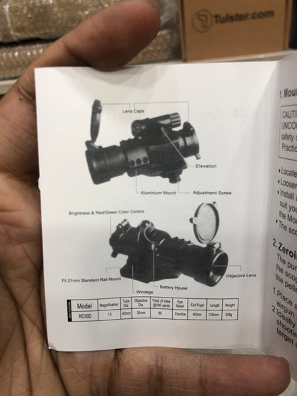 M3 Tactical Optical Green / Red Dot Sight