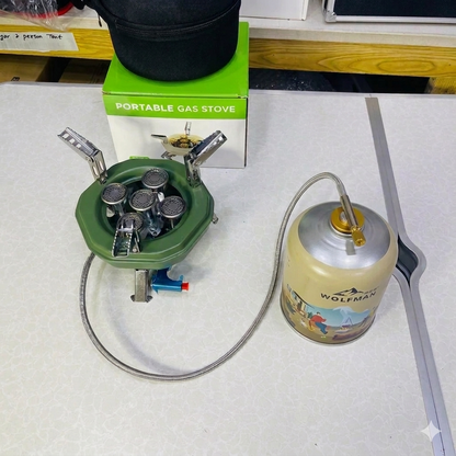 New Portable Five-Burner Metallic Travel Gas Stove With Bag MA-605